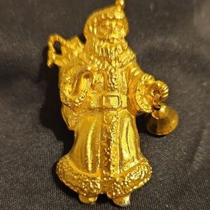 Gold Santa Claus Brooch